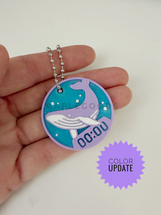 Glow-in-the-Dark 00:00 Whale Charms (24 or 5 pcs)