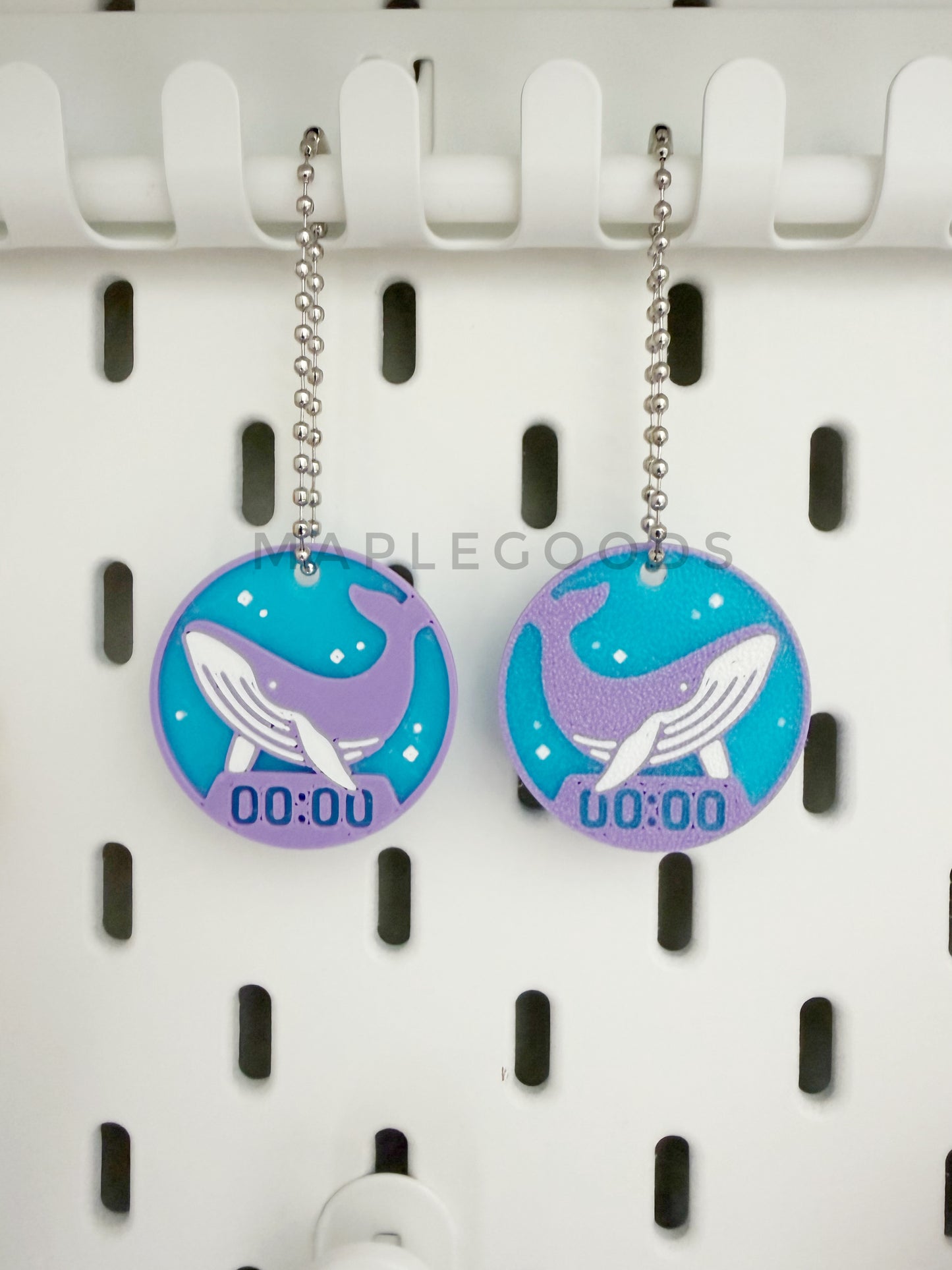 Glow-in-the-Dark 00:00 Whale Charms (24 or 5 pcs)