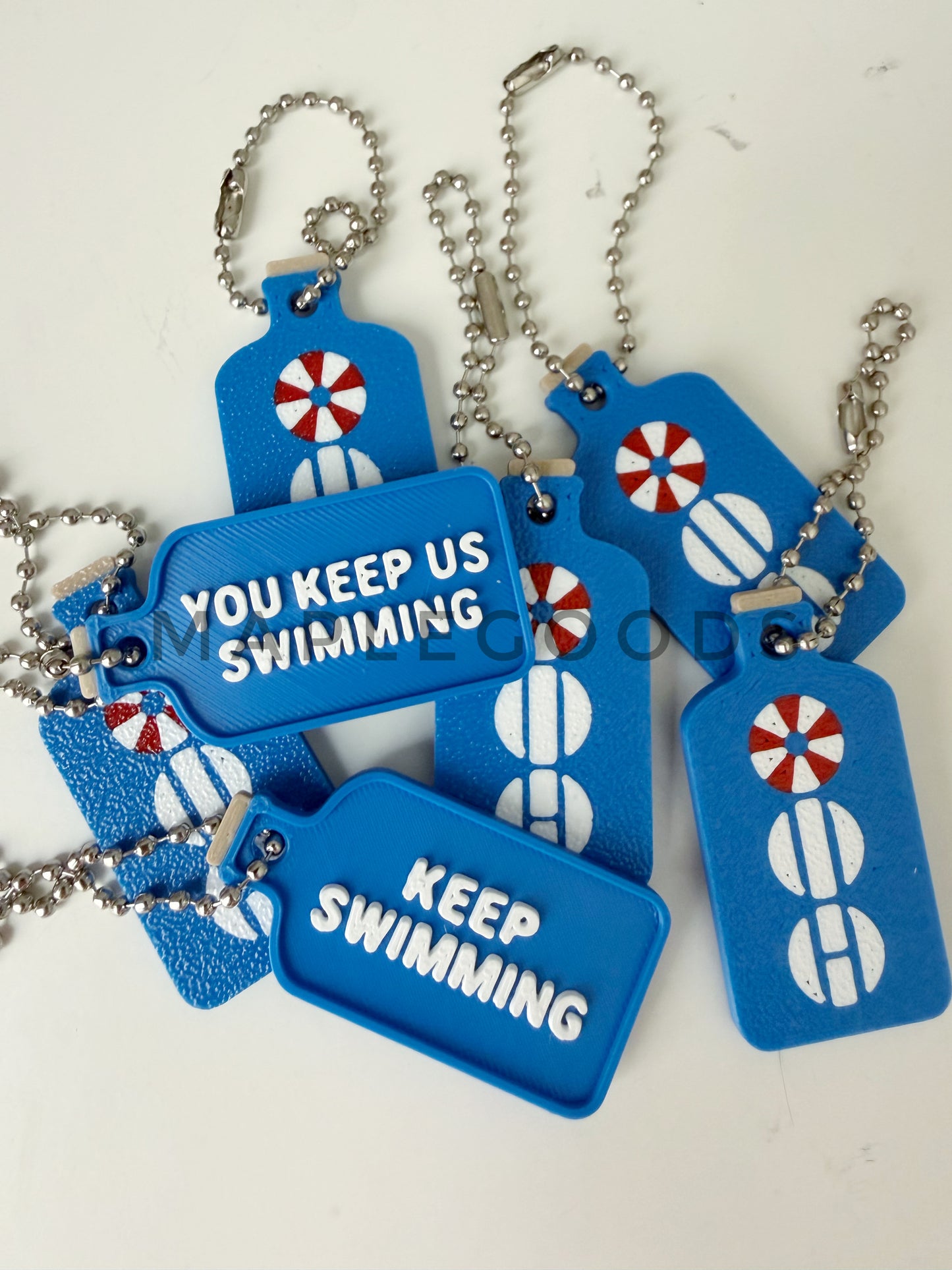 Keep Swimming Keychain Charms (24 or 5 pcs)