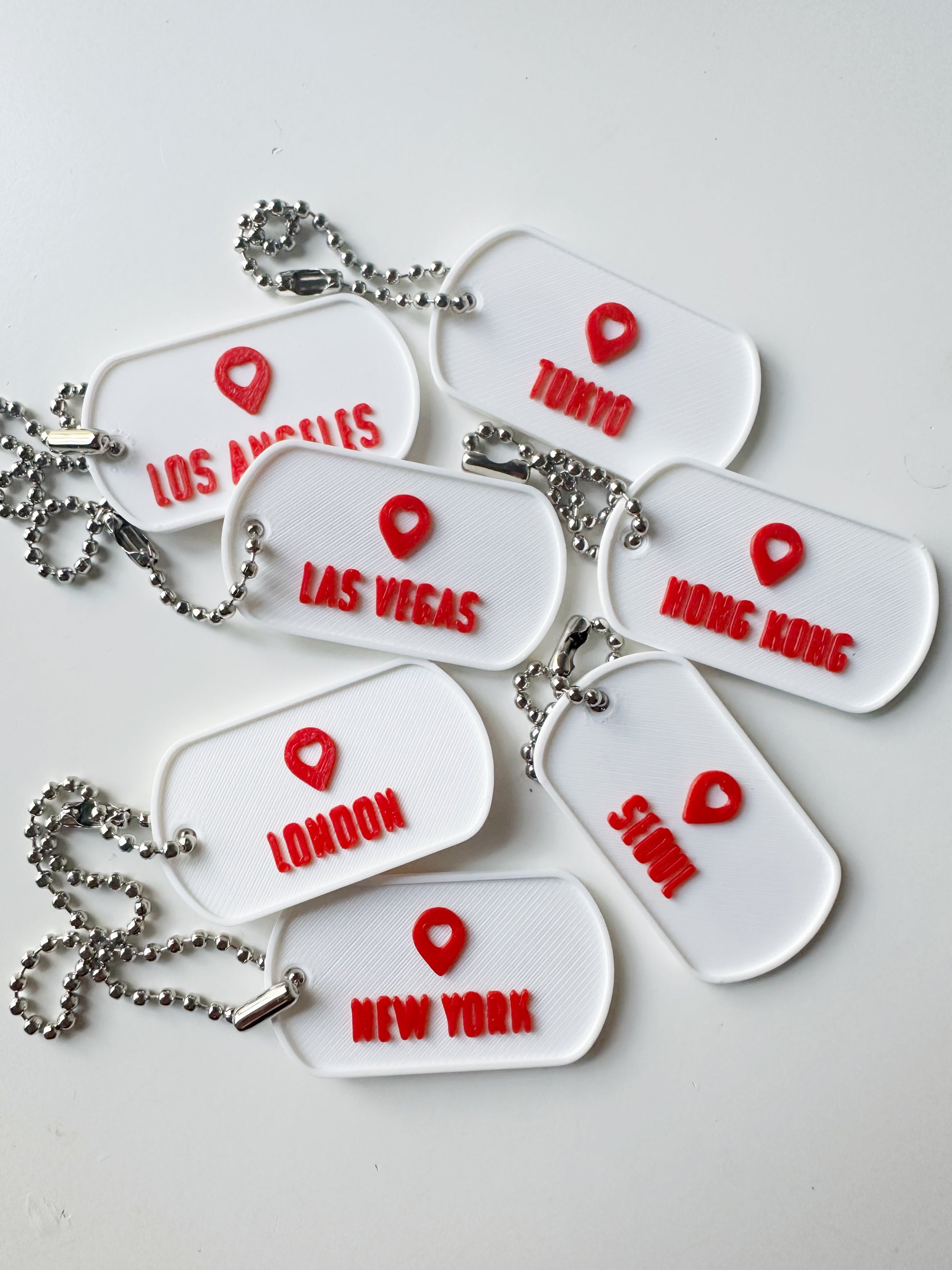 3d printed city dog tags for concert bulk freebies